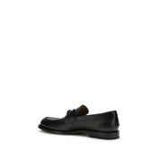 Black Calf Leather Bos Taurus Slip-On Loafers