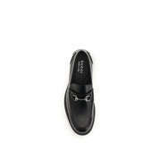 Black Calf Leather Bos Taurus Slip-On Loafers