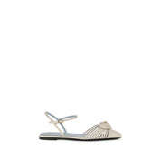 Beige Calf Leather Bos Taurus Sandals