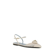 Beige Calf Leather Bos Taurus Sandals
