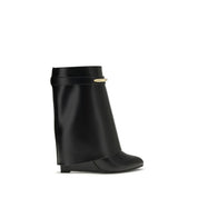 Black Calf Leather Bos Taurus Ankle Boots