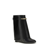 Black Calf Leather Bos Taurus Ankle Boots