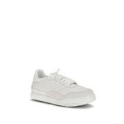 White Calf Leather Bos Taurus Low Top Sneakers