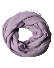 Purple Cashmere Silk Fringe Wrap 200cm x 95cm Scarf