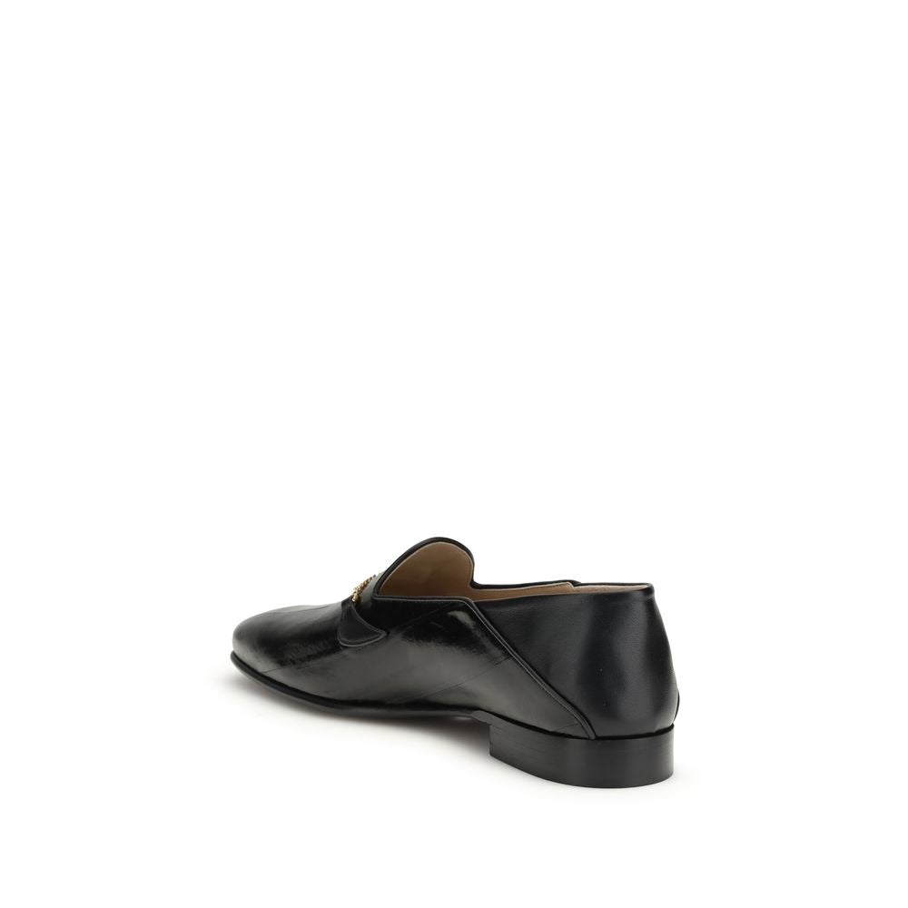 Black Hagfish Slip-On Loafers