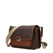 Brown Fabric Crossbody Bag
