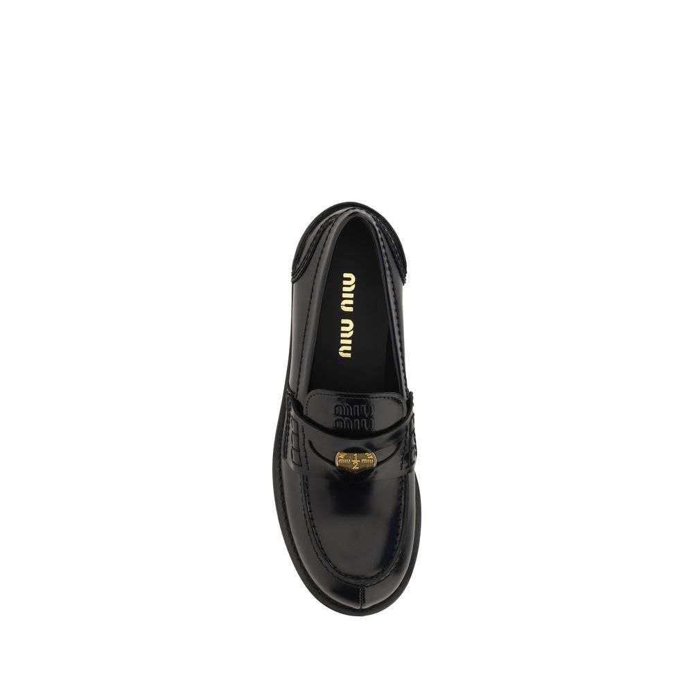 Black Calf Leather Bos Taurus Slip-On Loafers