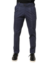 DarkBlue Wool Straight Formal Dress Trouser Pants