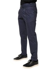 DarkBlue Wool Straight Formal Dress Trouser Pants