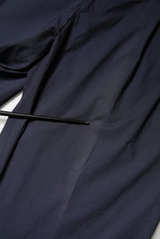 DarkBlue Wool Straight Formal Dress Trouser Pants