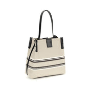 Beige Cotton Shoulder Bag