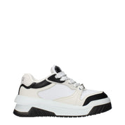 White Leather Low Top Sneakers