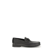 Black Calf Leather Bos Taurus Slip-On Loafers