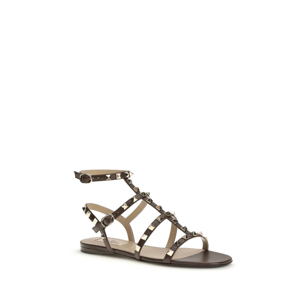 Brown Calf Leather Bos Taurus Strap-On Sandals