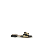 Multicolor Viscose Flat Sandals