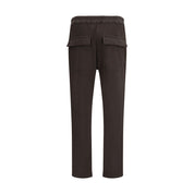 Brown Cotton Athletic Pants