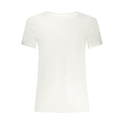 White Cotton Men's V-Neck T-Shirt