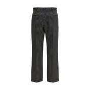 Black Wool Casual Pants