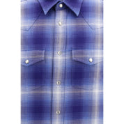 Blue Cotton Pattern Shirt