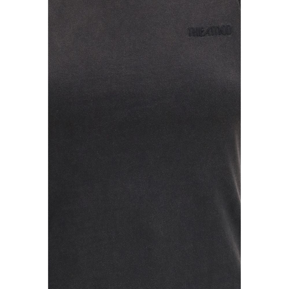 Black Cotton Sleeveles T-Shirt