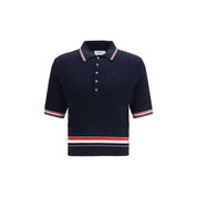 Blue Cotton Polo Shirt