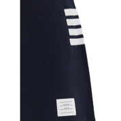 Blue Cotton Mini Skirt