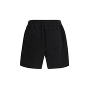 Black Cotton Bermuda Shorts