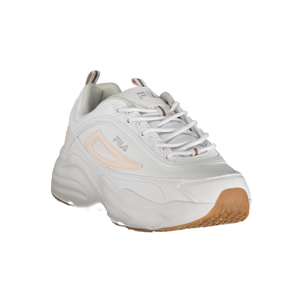 White Polyester Women Sneaker