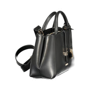 Black Polyurethane Women Handbag