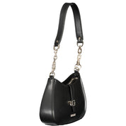 Black Polyurethane Women Handbag