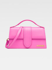 Neon Pink Leather Le Grand Bambino Handbag