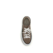 Beige Calf Leather Bos Taurus Low Top Sneakers
