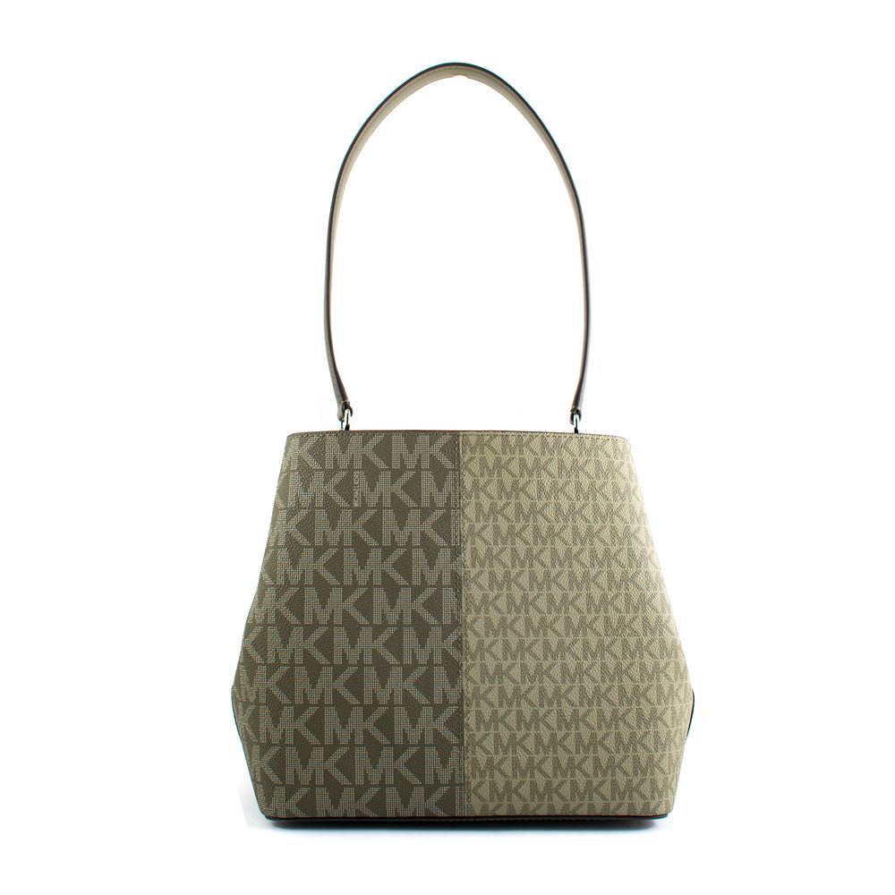 Bicolor Canvas Shoulder Bag