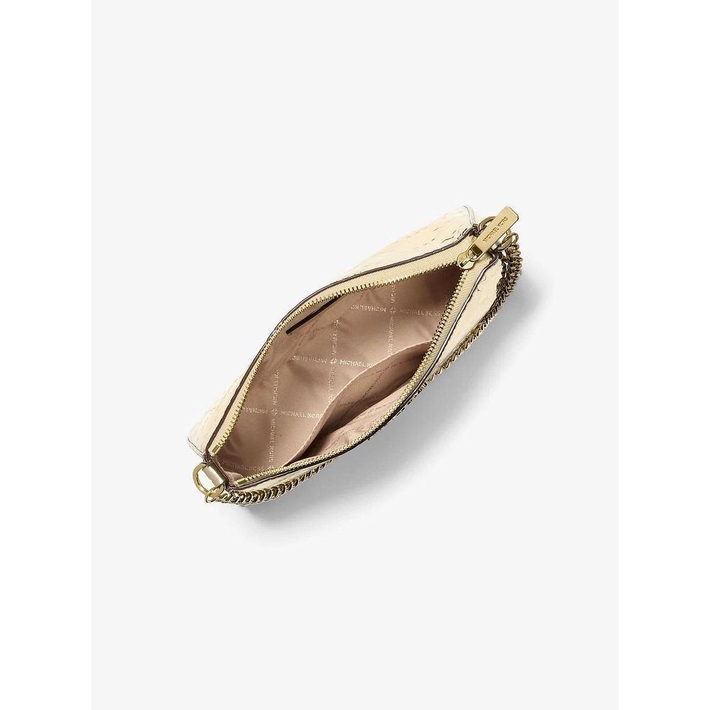 Gold Canvas Clutch Bag