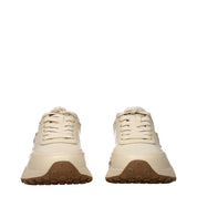 Beige Fabric Chunky Sneakers