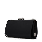 Black Satin Clutch Bag