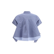 Blue Cotton Shortsleeve Shirt