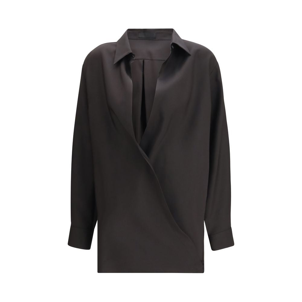 Black Wool Dress Shirt