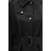 Black Nylon Trench Coat