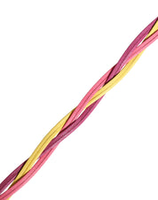 Multicolor Twisted Leather Circle Buckle Belt