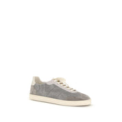 Gray Calf Leather Bos Taurus Sneakers