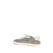Gray Calf Leather Bos Taurus Sneakers