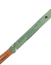 Brown Leather Silver Tone Buckle Waist Belt