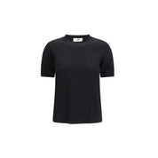 Black Viscose T-Shirt