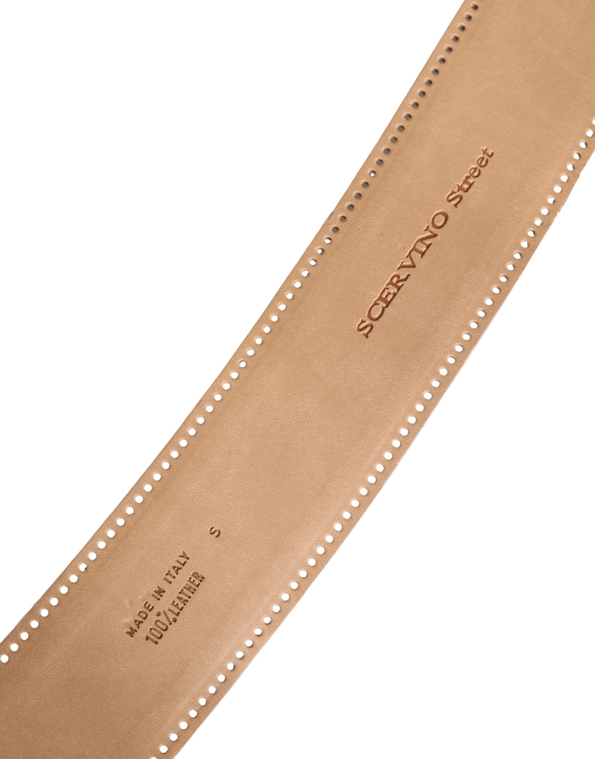 White Textured Leather Wide SilverMetal Buckle Belt