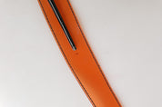 Orange PVC Waist Women Cintura Square Buckle Belt