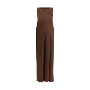 Brown Acetate Casual Dress