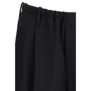 Black Fleece Wool Casual Pants