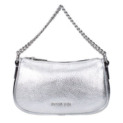 Gray Leather Handbag