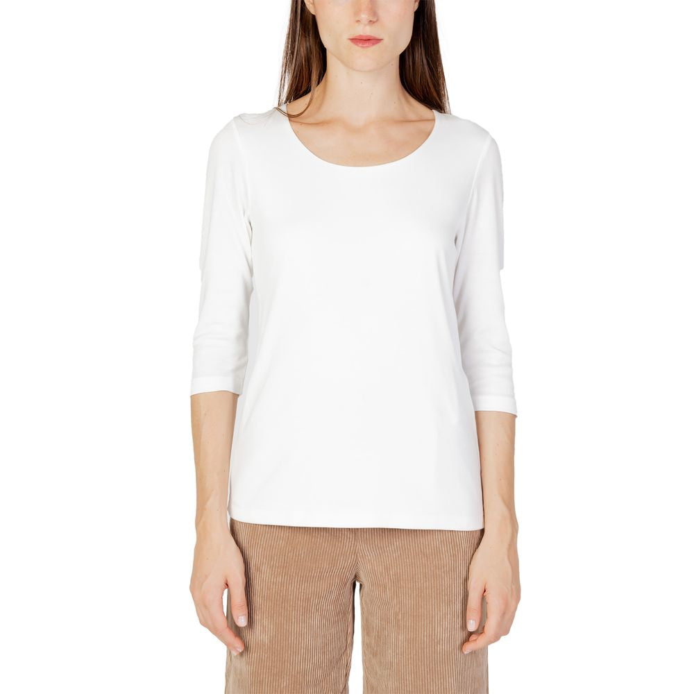 Cream Cotton Long Sleeve T-Shirt